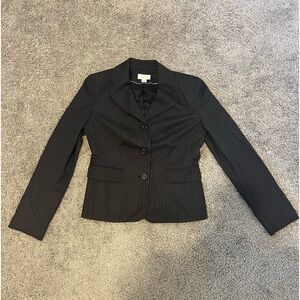 Ann Taylor Loft Women’s Blazer Black Pinstriped Size 4